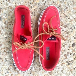 Sperry Top Sider Canvas Leather Tie  Boat Shoes Size 6